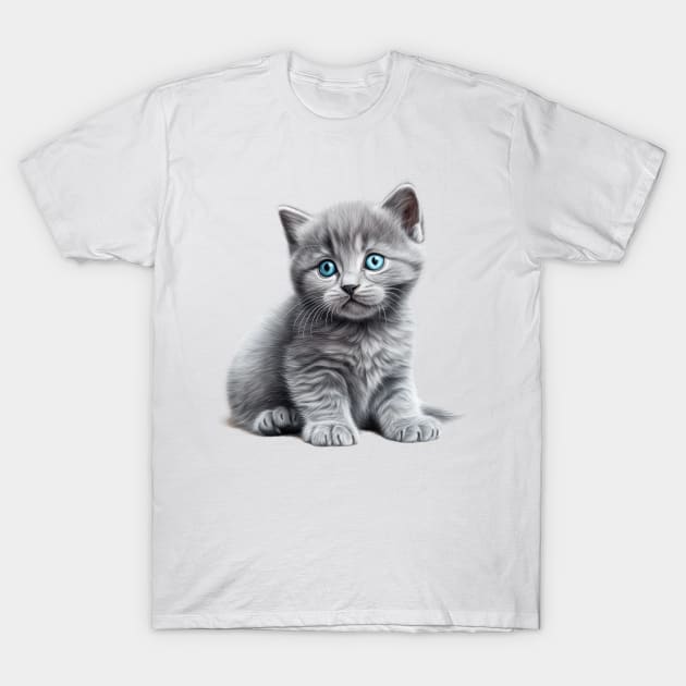 cute british shorthair kitten T-Shirt by thisiskreativ